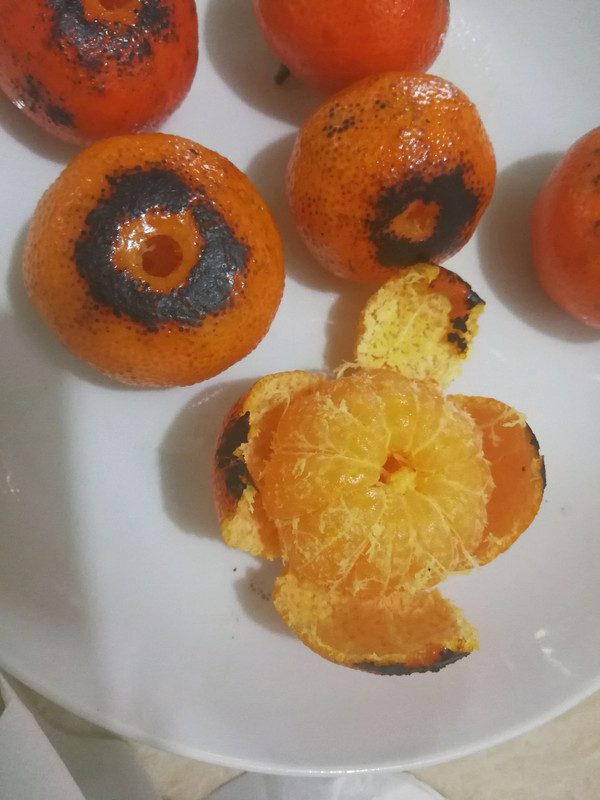 烤橘子，煨橘子