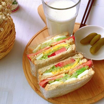 简单自制蔬菜三明治