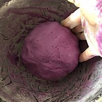 健康可爱的紫薯糯米饼的做法图解3