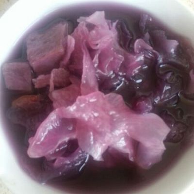 紫薯银耳枸杞汤