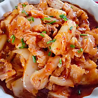 韩式泡菜年糕炒五花肉的做法图解4