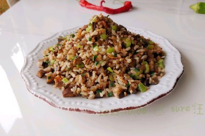 葱椒辣肉落苏饭