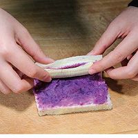 紫薯香蕉牛奶卷的做法图解4