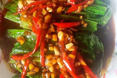 白灼油麦菜