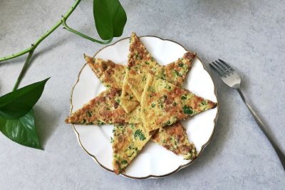 香葱肉末鸡蛋饼