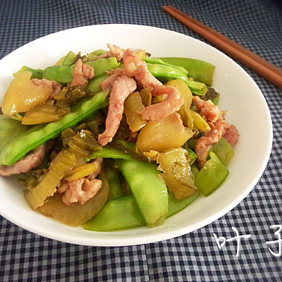 酸菜肉片炒荷兰豆～酸爽清脆超下饭