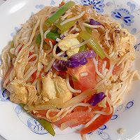 番茄鸡蛋炒面的做法图解5