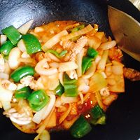 甜辣酱炒鱿鱼的做法图解6