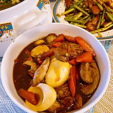 胡萝卜杏鲍菇炖鸡蛋