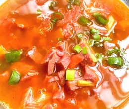 宝宝的酸咸汤-番茄牛肉汤的做法