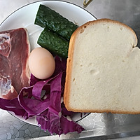 健康低卡—牛肉鸡蛋三明治的做法图解1