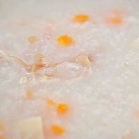 【一食呓语】青菜胡萝卜腐竹鸡丝粥。的做法图解6