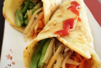 土豆丝卷饼#我要上首页清爽家常菜#的做法