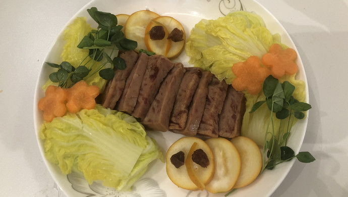 蔬菜火腿摆盘