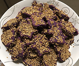 健康可爱的紫薯糯米饼的做法