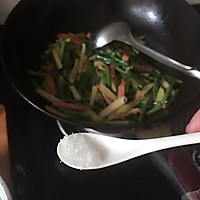 蒜苔土豆条炒火腿的做法图解9