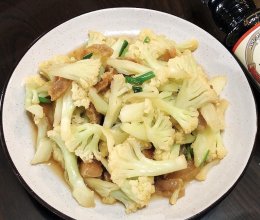 花菜肉片的做法