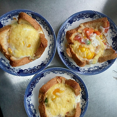 烤燕麦土司早餐饼