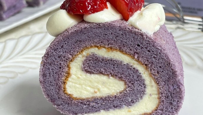 梦幻紫薯奶油蛋糕卷
