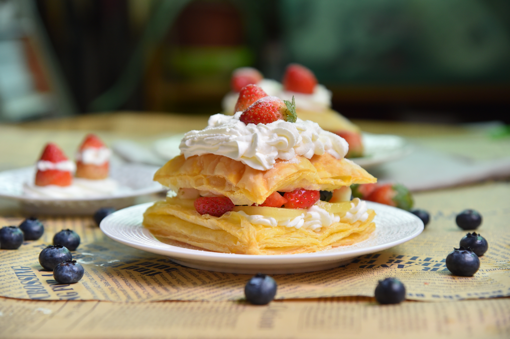 Fruit Napoleon (made in French pastry) produced by couss