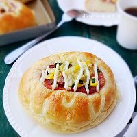 培根奶酪面包#松下烘焙魔法世界#的做法图解12