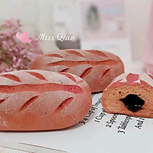火龙果巧克力流心软欧#东菱水果料理机DL-1009#食谱