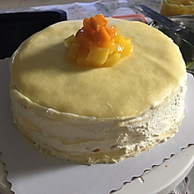 黄桃芒果双拼千层蛋糕