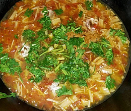 西红柿金针菇汤的做法