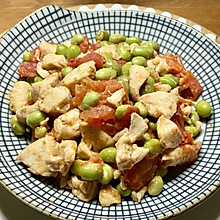 茄汁毛豆鸡丁