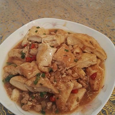 肉沫香煎豆腐