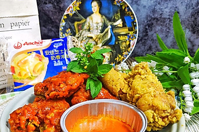 韩式辣奶油炸鸡