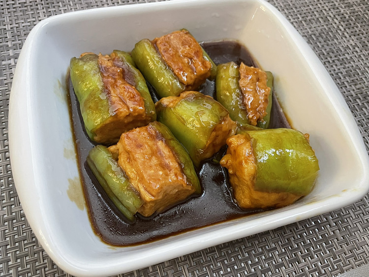 青椒塞虾滑的做法
