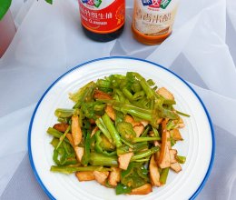 #夏日开胃餐#空心菜梗炒香干的做法