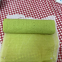 抹茶蛋糕卷水果奶油瑞士卷老少皆宜下午茶的做法图解12