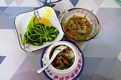 1人食（炖盅腊肠饭&洋葱肥牛）