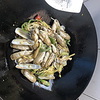爆炒蛏子的做法图解5