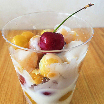 地瓜南瓜圆酸奶杯——鲜芋仙芋圆做法