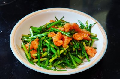 虾滑炒韭菜花