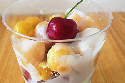 地瓜南瓜圆酸奶杯——鲜芋仙芋圆做法