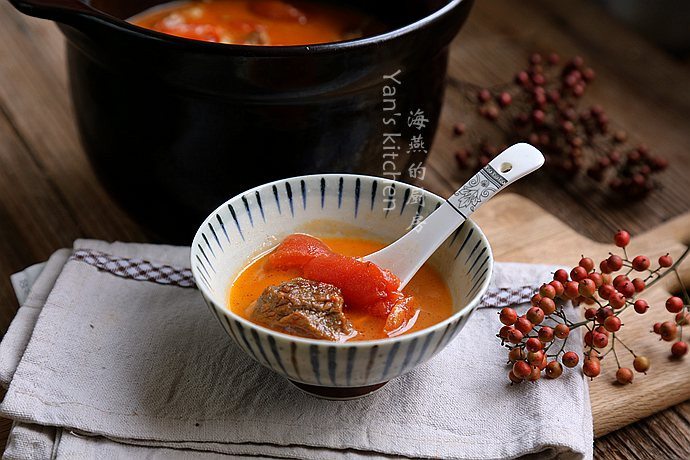 让冬天变得更暖的冬日暖锅--【番茄牛腩锅】的做法