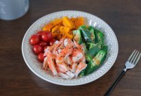 #浪漫七夕 共度“食”光#低脂健康的蟹肉棒蔬菜沙拉的做法