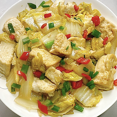  黄白菜焖豆腐