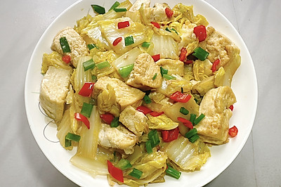 黄白菜焖豆腐