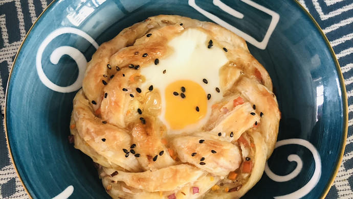 烤箱版花环手抓饼