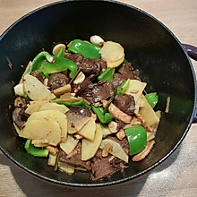 松茸土豆炒肉片