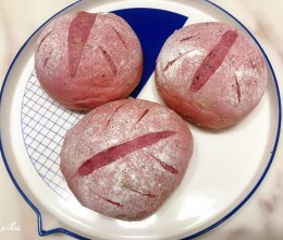 火龙果坚果软欧面包的做法