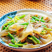 蒜苔肉丝炒拉皮的做法图解10
