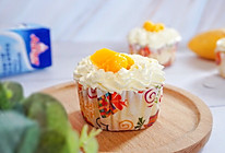 不回缩的芒果奶油cupcake#安佳儿童创意料理#的做法