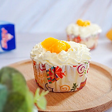 不回缩的芒果奶油cupcake#安佳儿童创意料理#