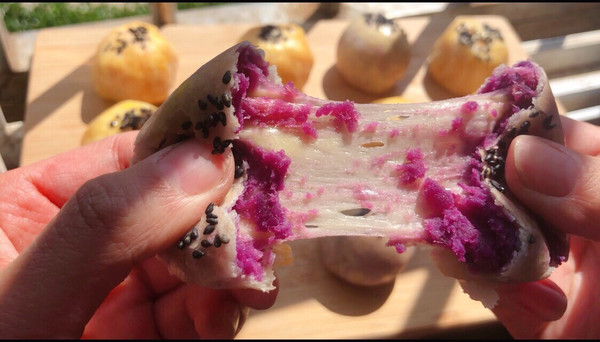 手抓饼版---拉丝紫薯球